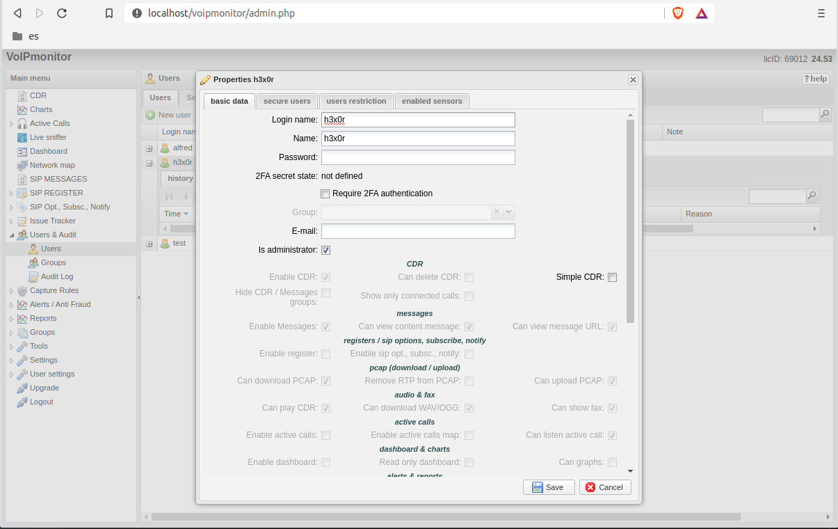 Admin account created via XSS